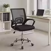 Cadeira De Escritório Base Giratória Ergonômica Mesh Premium Diretor Secretária Assento Estofado