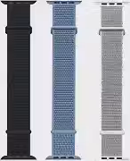 Kit 3 Pulseiras Esportiva de Nylon Estilo Loop Cores Vivas para Watch Series 7 8 9 e Ultra Ultra 2