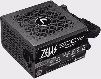 Fonte Gamer Rise Mode Zeus, 500W, PFC Ativo, Selo Teclab, Preto - RM-PSU-01-WT-500
