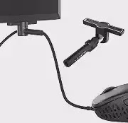 Pulsar Gaming Gears - Micro Bungee ES: Suporte para mouse com fio sem arrasto - Movimento livre na sua mesa - Tamanho super compacto - Prenda ao seu monitor - Obtenha mais espaço (pacote único)
