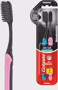 Colgate Slim Soft Black Premium Escova de Dente, 2 Unidades