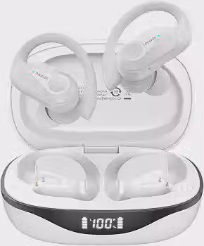 Lenovo LP75 Fone De Ouvido Sem Fio Bluetooth 5.3 Com Gancho Microfones TWS Esportivo HiFi Estéreo Bluetooth Sem Fio Impermeável Alta Fidelidade Cancelamento De Ruído