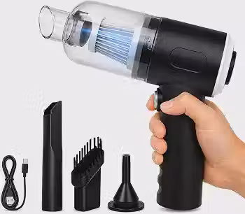 Aspirador de Pó Portátil 3 em 1 Recarregável USB 6000Pa