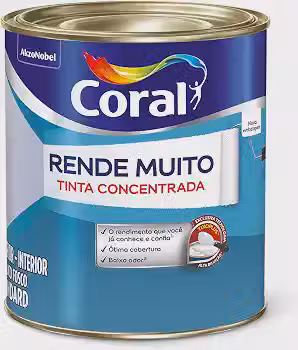 Tinta Acrílica Rende Muito Fosco Branco 900ml Coral