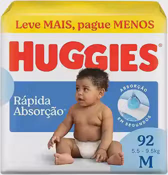 Huggies Fralda Tripla Proteção M 92 Un