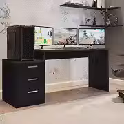 Mesa para Computador Desk Gamer DRX 6000 Espresso Móveis Preto