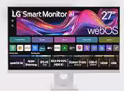 Monitor LG Smart -Tela IPS de 27' 4K UHD, HDR10, WebOS 26, Wifi, Air Play, Screen Share, Bluetooth, USB-C, 2X USB, 2X HDMI, Branco – 27U731SB