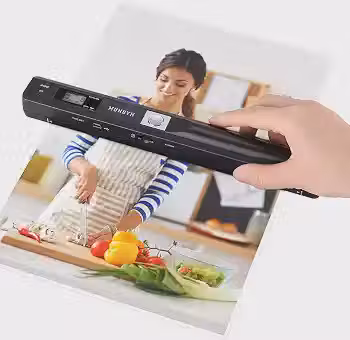 MUNBYN Scanner portátil, scanner de fotos para documentos, fotos, páginas e textos em 900 Dpi, digitalização plana, inclui cartão SD de 16 G, scanner de fotos carrega imagens para o computador através de cabo USB, sem driver