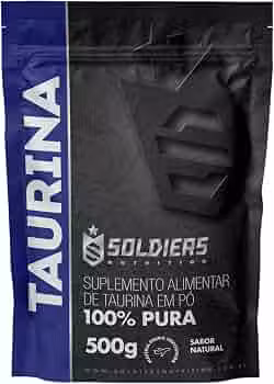 L-Taurina 500g - 100% Pura Importada - Soldiers Nutrition
