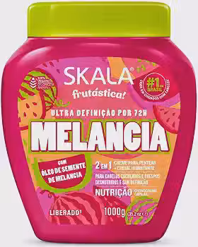 SKALA Frutástica! Creme de Melancia 2 em 1 para Pentear e Hidratante, Ultra Definição por 72h, Vegano, 1000g