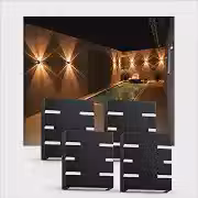 KIT 4 Arandelas Slim 6 Frisos Luminária Moderna Uso Interno e Externo |Mundo Guilhas