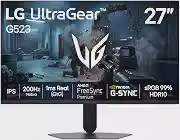 LG UltraGear Monitor Gamer 27' IPS 200Hz, 1ms (GtG), Full HD (1920x1080), HDR10, NVIDIA G-SYNC AMD, FreeSync Premium, sRGB 99%, Preto - 27G523B