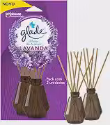 Glade Difusor de Ambiente Lavanda, 2 Unidades Frasco 100ml e 6 Varetas cada