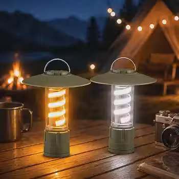 Lampião Camping LED Recarregável, 1200mAh Lanterna Camping 3 em 1