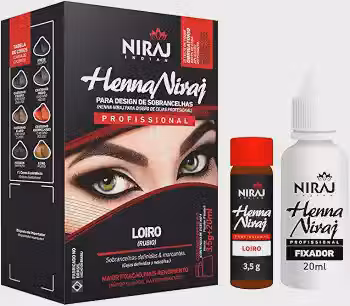 Niraj Henna para Sobrancelha 3,5G Loiro