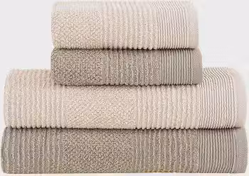 Jogo de Toalhas Buddemeyer Maya Extra Soft Banho Bege/Kaki 4 peças