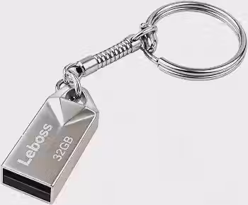 Pen Drive 32GB USB 2.0 Metálico Resistente com Chaveiro