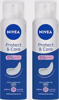 NIVEA Desodorante Aerossol Protect & Care 150 ml – Kit com 2 Unidades