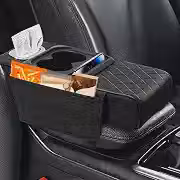 Organizador Universal de Almofada de Apoio de Braço para Varro, Almofada de Console Central Universal com caixa de armazenamento, Capa de Apoio de Braço de Couro para Carro
