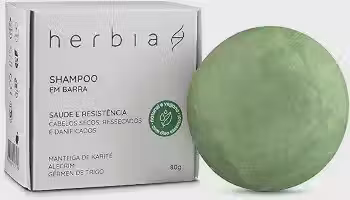Shampoo em Barra Cabelos Secos, Ressecados e Danificados Herbia 80g