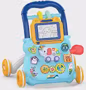 Andador Empurrador Infantil Musical Educativo Azul Yuupi
