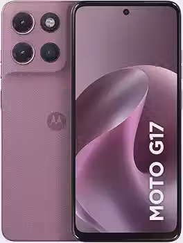 Smartphone Motorola Moto G17 4G - 128GB 4GB RAM + 8GB RAM Boost camera 50MP Sony Lytia 600, tela FHD+ 60hz, bateria 5200 mAh - Rosa