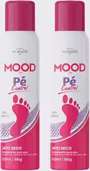 KIT 02 DESODORANTE PARA PE FEMININO MOOD CONTROL 150 ML - JATO SECO