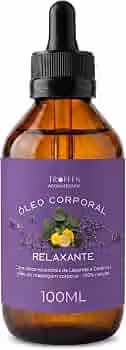 Óleo Corporal Relaxante para Massagem com Óleo Essencial Lavanda Aromaterapia 100 mL
