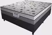 Cama Box Casal Colchão Espuma D33 Fort 138x188x59cm Cinza/Branco Gazin - Suporta até 150kg por Pessoa