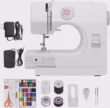 Mini Maquina Costura 12 Ponto Profissionai Iniciantes Doméstico, 220V