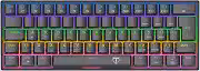 Teclado Mecânico Gamer T-Dagger Arena Iluminação Rainbow Preto 60% Switch Marrom T-TGK321-BR