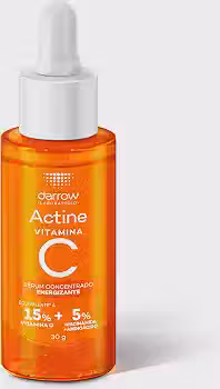 Sérum Concentrado Darrow Actine com 15% Vitamina C e Niacinamida, Iluminador e Antioxidante, 30ml