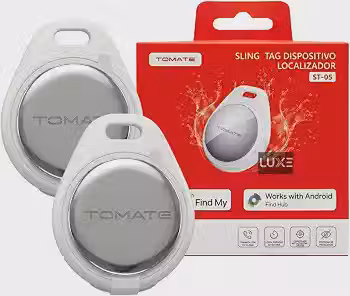 Kit 2 Smart Tag Localizador Compatível com Android e Iphone Rastreador de Objetos GPS Smart Tag Bateria Substituível Bluetooth Com Alarme Sonoro Localiza Pets Crianças Chaves Carro Moto Mala Mochila