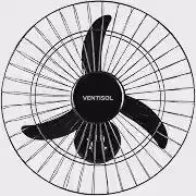Ventilador de Parede Oscilante Ventisol, 3 Pás Preto, 50cm, Bivolt