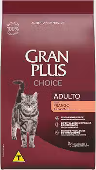 GranPlus Choice - Ração para Gatos Adultos Frango e Carne, 10.1 kg (Pacote de 1), Roxo