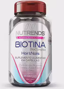 Biotina Hair & Nails 450mg 60 cápsulas, Nutrends