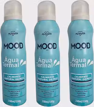 KIT 3 AGUA TERMAL PELE SENSIVEL FACIAL CALMANTE REFRESCANTE 150ML MOOD