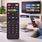 Controle Remoto Universal TV Smart Premium IR TV Box Android Ultra Versátil Botões de Atalho Longo Alcance Plug Play Preto