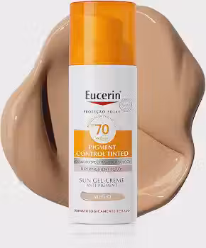EUCERIN Protetor Solar Facial Antimanchas Com Cor FPS70 50ml, Pigment Control, Proteção UVA, UVB e Luz Visível, Thiamidol