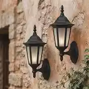 Kit 2 Arandela Colonial Rústica Vintage Parede Externa Preto Muro Retro Luminária