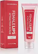Esfoliante Labial Anamora Femalelips – Lábios Lisos, Macios e Renovados, Remove Células Mortas e Reduz Ressecamento (Lip Scrub 30g)
