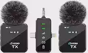 Microfone de lapela,compatível com smartphones e câmeras,bateria com 18 horas de duração e cancelamento de ruído, ideal para entrevistas,vlogs e transmissões ao vivo