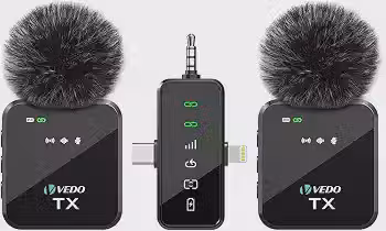 Microfone de lapela,compatível com smartphones e câmeras,bateria com 18 horas de duração e cancelamento de ruído, ideal para entrevistas,vlogs e transmissões ao vivo