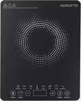 Cooktop Indução Agratto ACKI01I-02 Preto 1 Boca