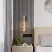 Luminária Pendente para Cabeceira, Design Moderno em Ferro e Acrílico, Fio Ajustável de 2M, para Quarto e Sala