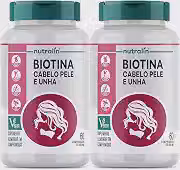 Biotina Fortalecimento Cabelos Unhas Pele 120 Caps Nutralin