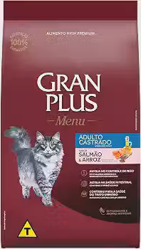 GRANPLUS GATOS CASTRADO SALMÃO E ARROZ 1X10,1kg