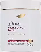 Dove Máscara Capilar 2 em 1 Cachos Ativos + Biotina 500g
