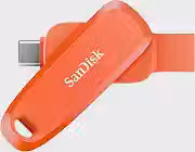 SanDisk Unidade de telefone de 512 GB - USB 2 em 1 para smartphones, tablets e computadores - Pen Drive com conectores USB tipo C e tipo A, laranja nasturtium - SDDDC6-512G-G46NO
