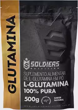 L-Glutamina 500g - 100% Pura Importada - Soldiers Nutrition